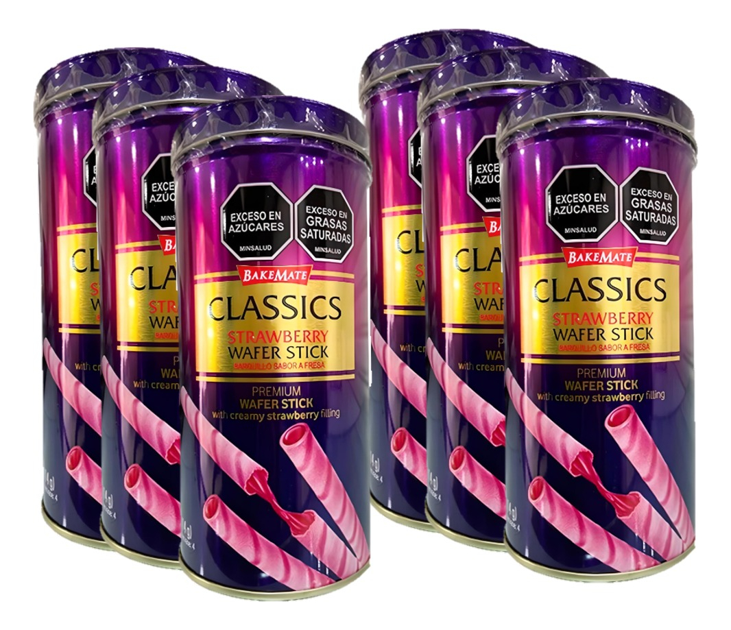 Barquillos Navideños De Fresa En Lata Classics 114g X 6U